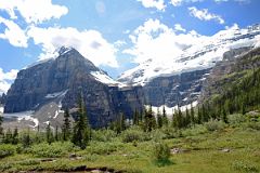 21 Mount Lefroy and Mount Victoria From Plain Of The Six Glaciers Teahouse Near Lake Louise